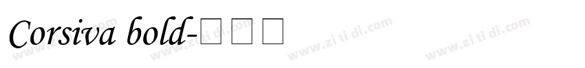 Corsiva bold字体转换